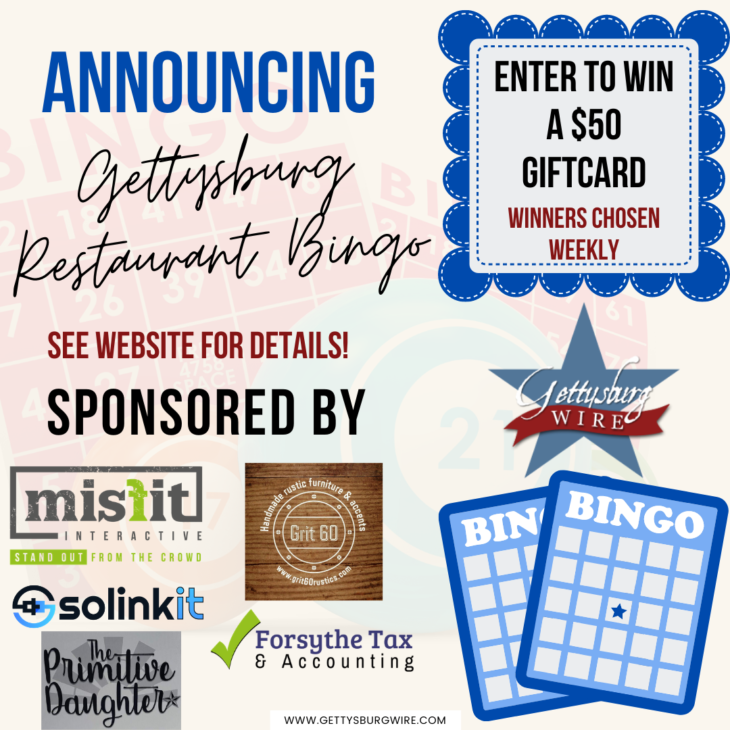 Gettysburg Wire Restaurant Bingo to Support Local Restaurants